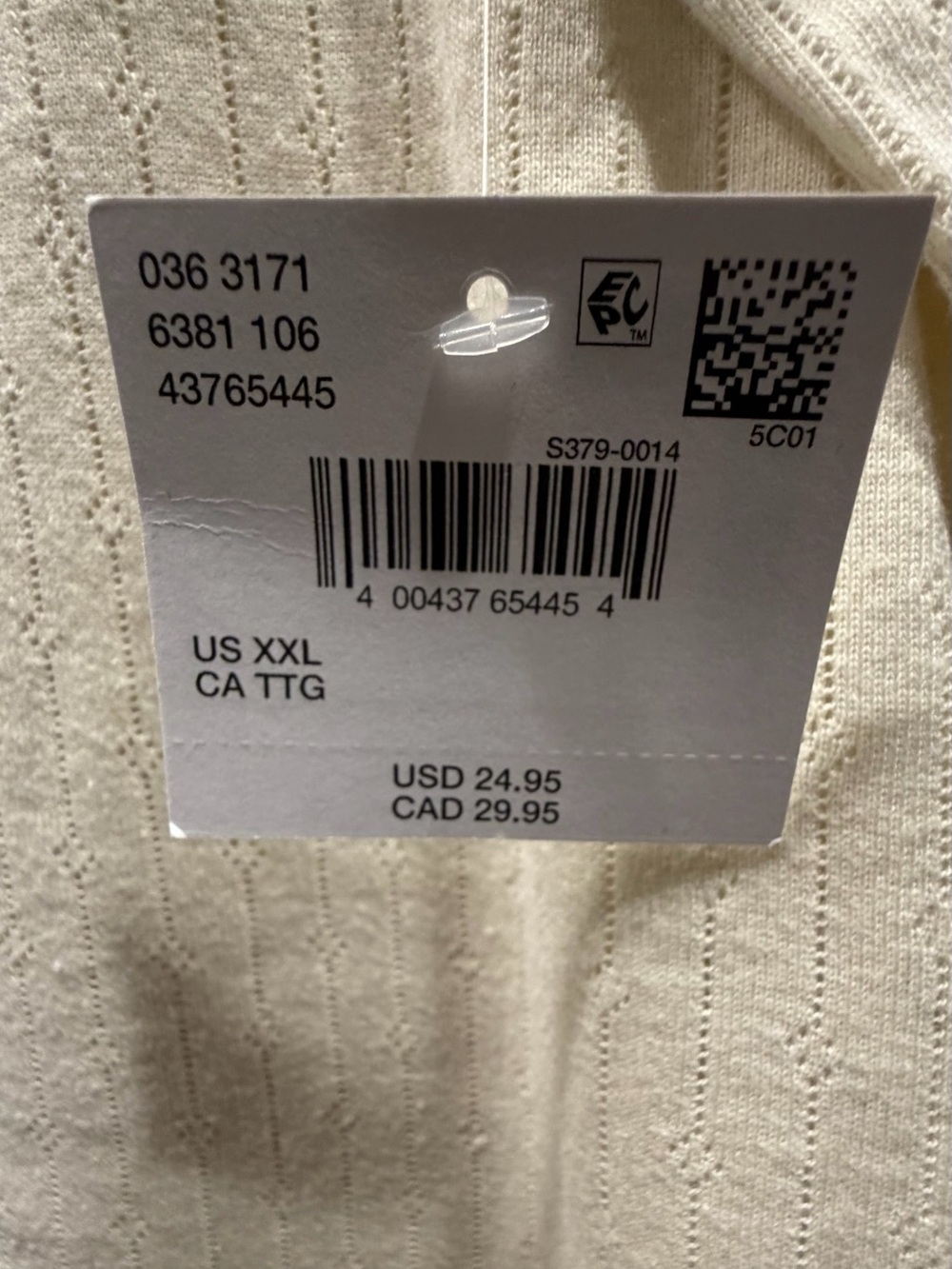 American Eagle Outfitters Pointelle Scoop Neck Tank Top - Cream - Picture 4 of 4